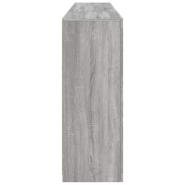 vidaXL Skänk med LED-belysning grå sonoma 202x37x100 cm Grå