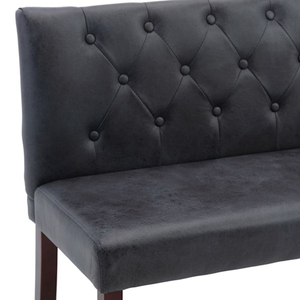 vidaXL Bänk 148,5 cm konstmocka grå grå