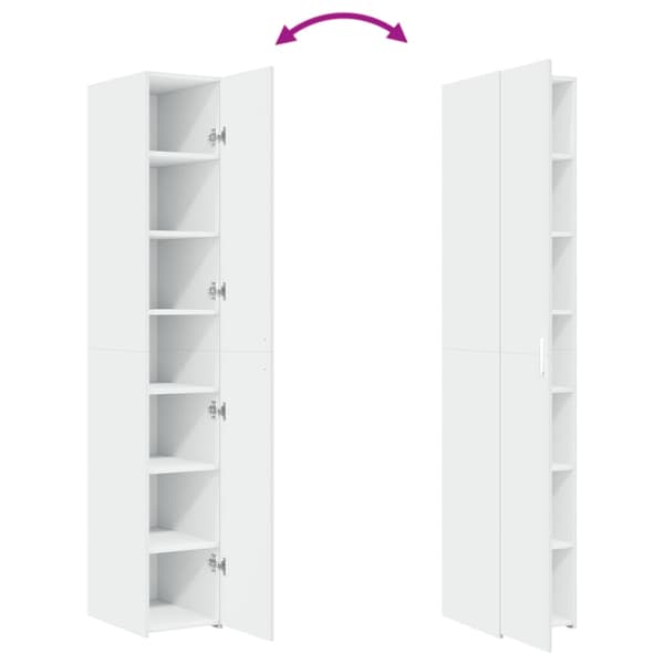 vidaXL Högskåp vit 30x42,5x185 cm konstruerat trä Vit