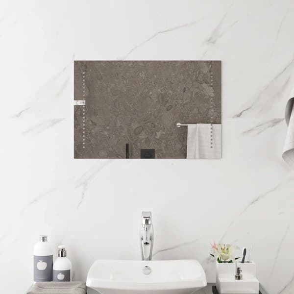 vidaXL Badrumsspegel LED 60x40 cm Transparent