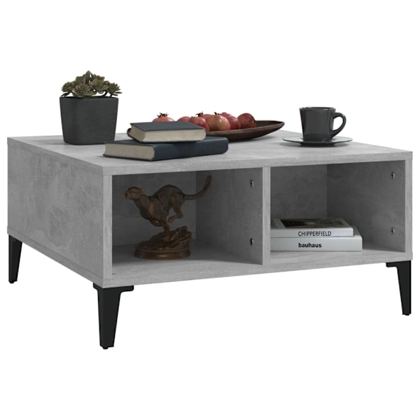 vidaXL Soffbord betonggrå 60x60x30 cm konstruerat trä grå