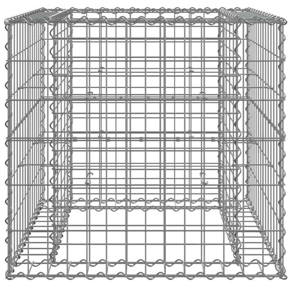 vidaXL Gabionkorg silver 70x70x65 cm galvaniserat järn Silver