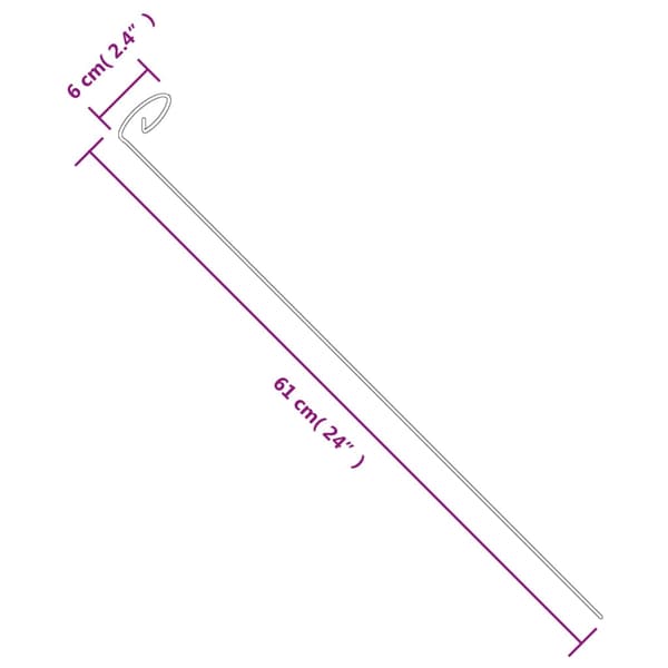 vidaXL Växtstöd 20 st mörkgrön 61 cm stål