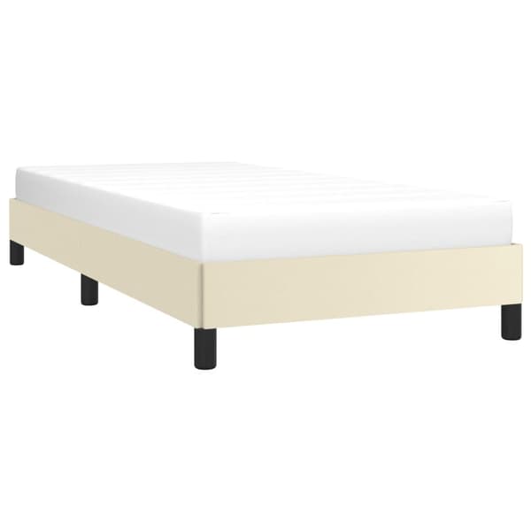 vidaXL Sängram gräddvit 80x200 cm konstläder Kräm