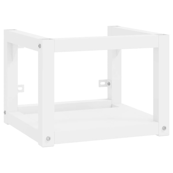 vidaXL Väggmonterad ram för tvättställ vit 40x38x31 cm järn Vit