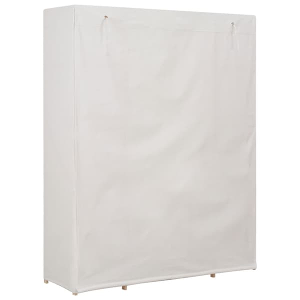 vidaXL Garderob 135x40x170 cm vit tyg Vit