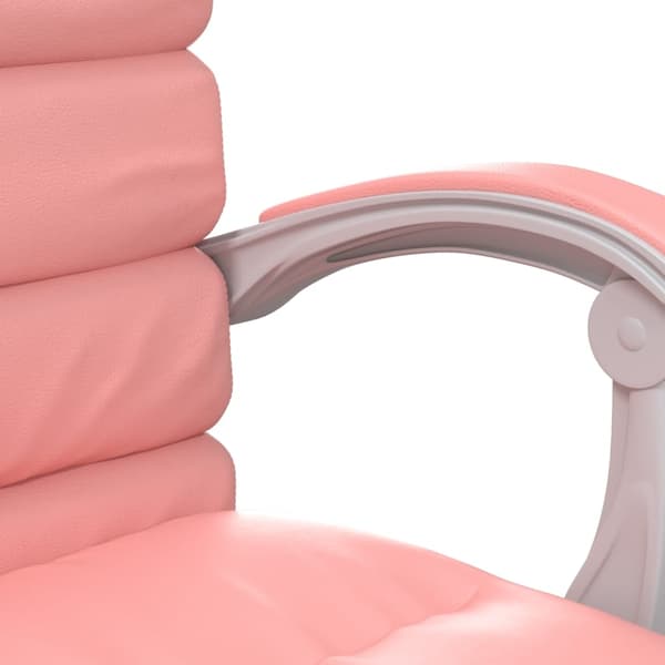 vidaXL Kontorsstol med massage rosa konstläder Rosa