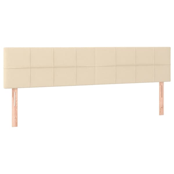 vidaXL Ramsäng med madrass gräddvit 180x200 cm tyg Kräm