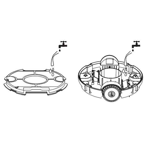 vidaXL Sladdlös poolrobot 27 W Blå