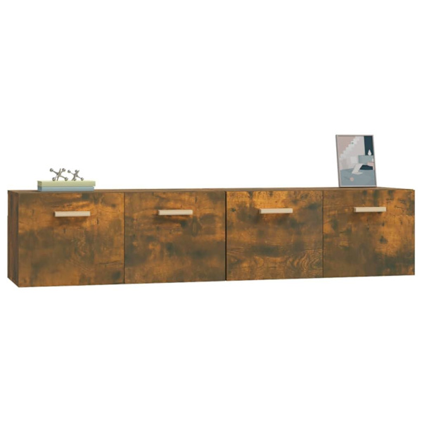 vidaXL Väggskåp 2 st rökfärgad ek 80x35x36,5 cm konstruerat trä Brun