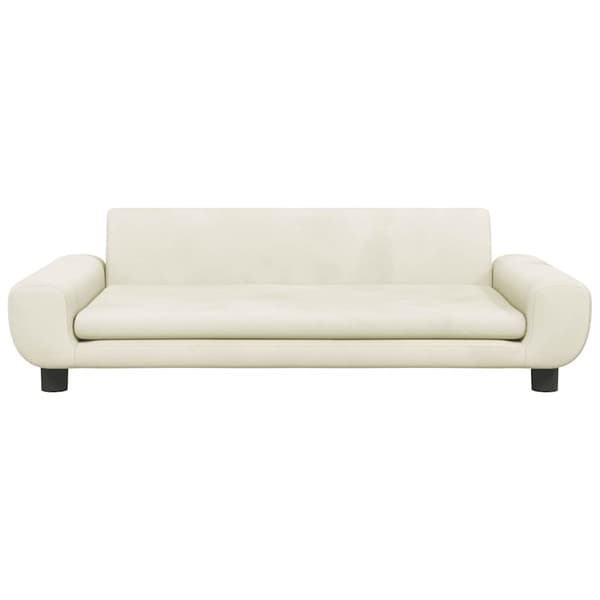 vidaXL Hundbädd gräddvit 100x54x33 cm sammet Kräm