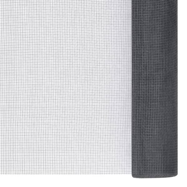 vidaXL Insektsnät glasfiberplast 80x500 cm grå grå