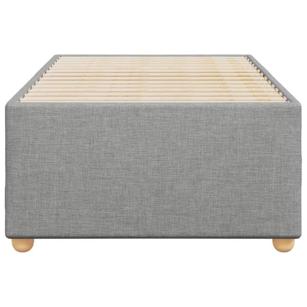 vidaXL Sängram utan madrass ljusgrå 80x200 cm tyg Grå