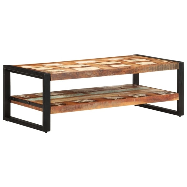 vidaXL Soffbord 120x60x40 cm massivt återvunnet trä Brun