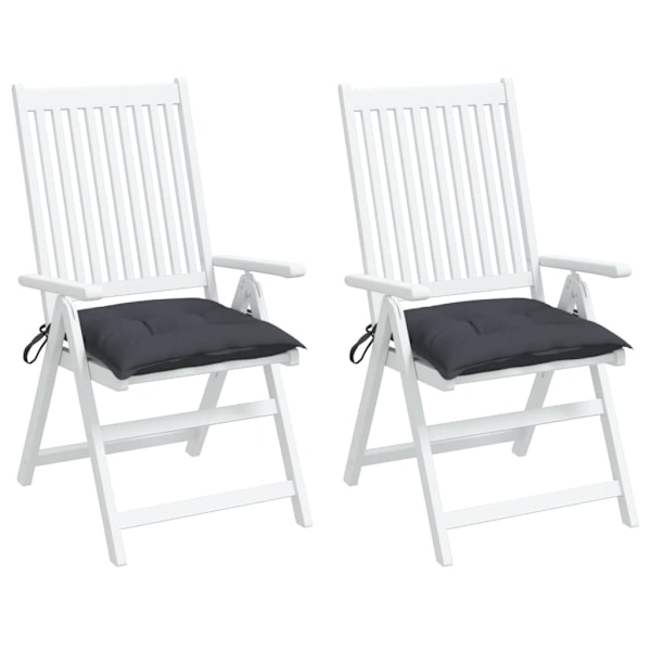 vidaXL Stolsdynor 2 st antracit 40x40x7 cm oxfordtyg Antracit