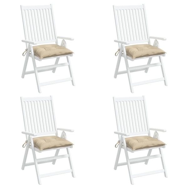 vidaXL Stolsdynor 4 st beige 50x50x7 cm oxfordtyg Beige