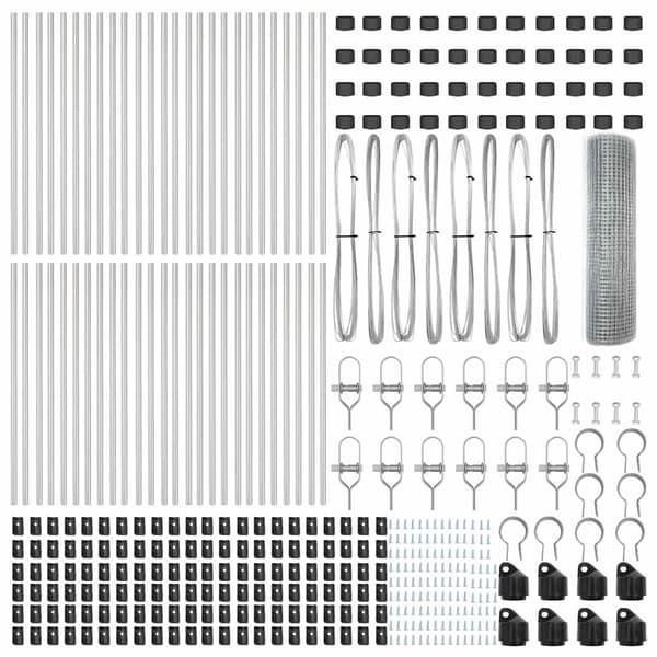 vidaXL Markfixerat Svetsat Stängsel 100 x 0,4 m (B x H) Silver