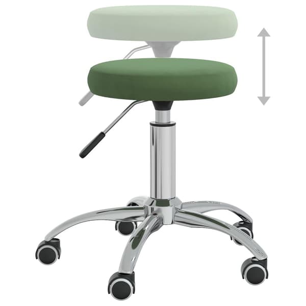 vidaXL Massagepall mörkgrön sammet Grön