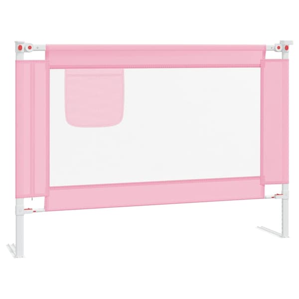 vidaXL Sängskena för barn rosa 90x25 cm tyg Rosa