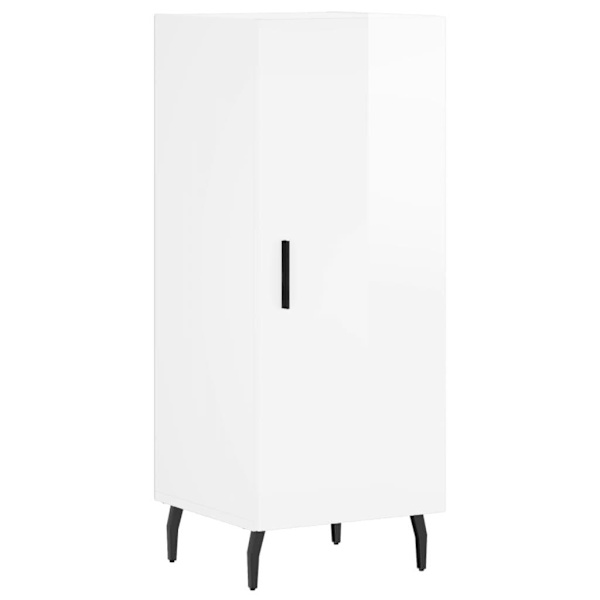 vidaXL Högskåp vit högglans 34,5x34x180 cm konstruerat trä Vit