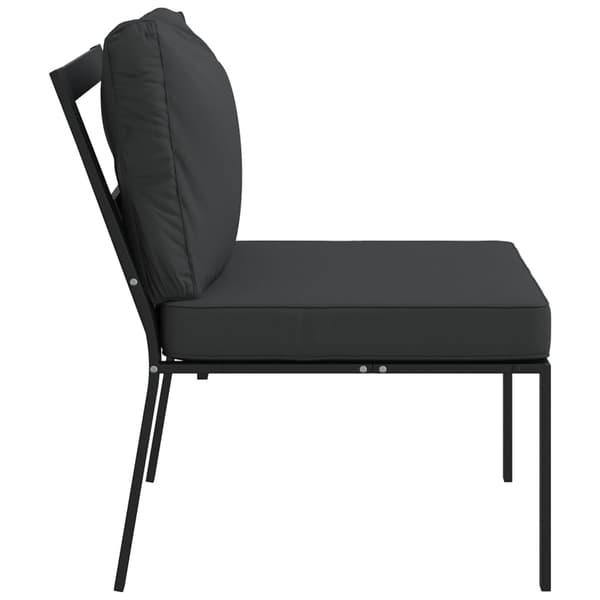 vidaXL Trädgårdsstolar med grå dynor 2 st 60x74x79 cm stål art