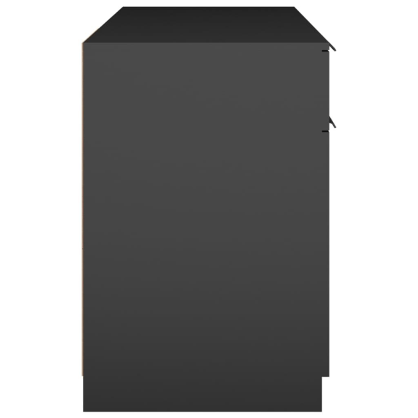 vidaXL Skrivbord svart 100x50x75 cm konstruerat trä Svart