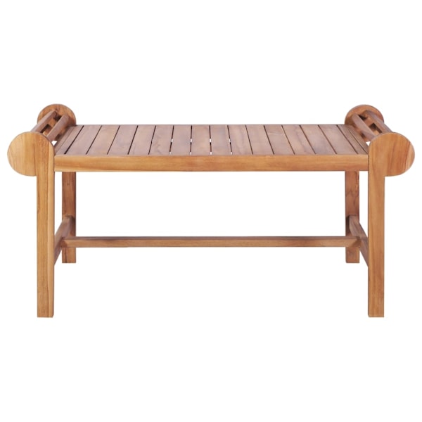 vidaXL Soffbord 100x50x45 cm massiv teak Brun