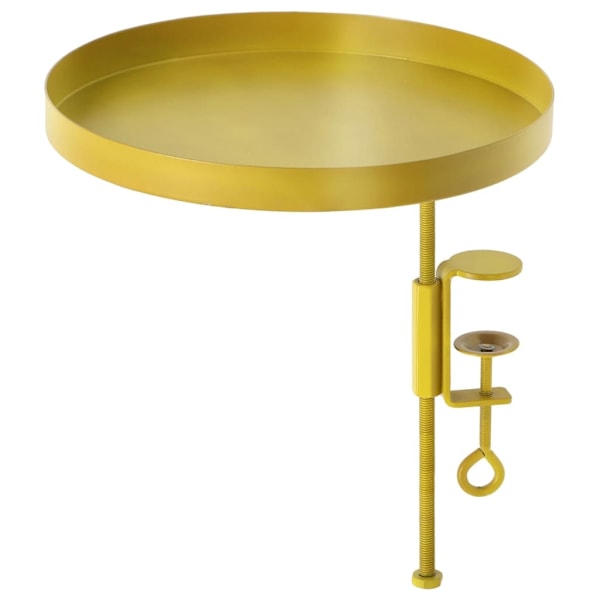 Esschert Design Växtbricka med klämma rund guld L Guld