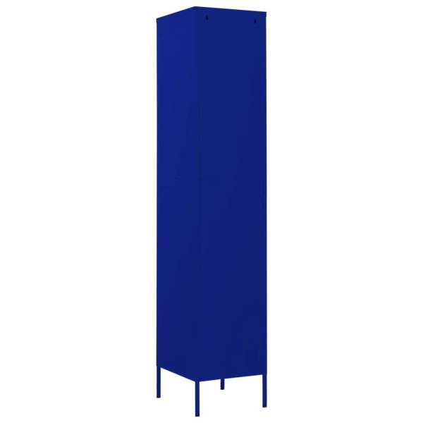 vidaXL Förvaringsskåp marinblå 35x46x180 cm stål Blå