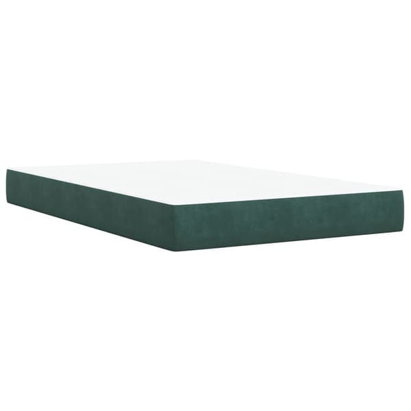 vidaXL Ramsäng med madrass mörkgrön 120x200 cm sammet Grön