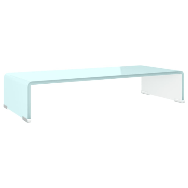 vidaXL TV-bord glas vit 60x25x11 cm Vit