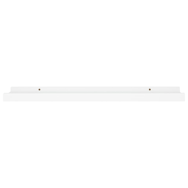 vidaXL Tavellist 2 st vit 60x9x3 cm MDF Vit