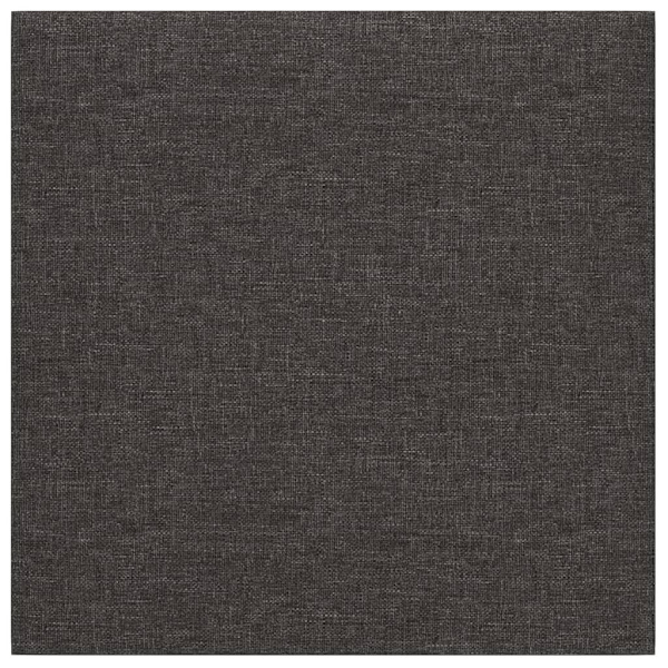 vidaXL Väggpaneler 12 st mörkgrå 30x30 cm tyg 1,08 m² Grå