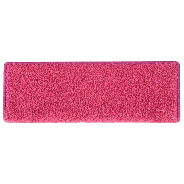 vidaXL Trappmattor 15 st 65x21x4 cm rosa rektangulär kant Rosa
