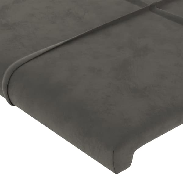 vidaXL Huvudgavlar 2 st mörkgrå 72x5x78/88 cm sammet Grå