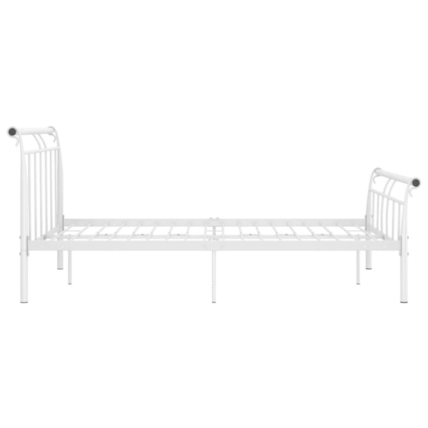 vidaXL Sängram vit metall 140x200 cm Vit