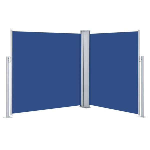 vidaXL Infällbar sidomarkis blå 140x600 cm Blå