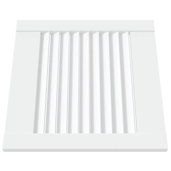 vidaXL Skåplucka lamelldesign vit 39,5x39,4 cm massiv furu Vit