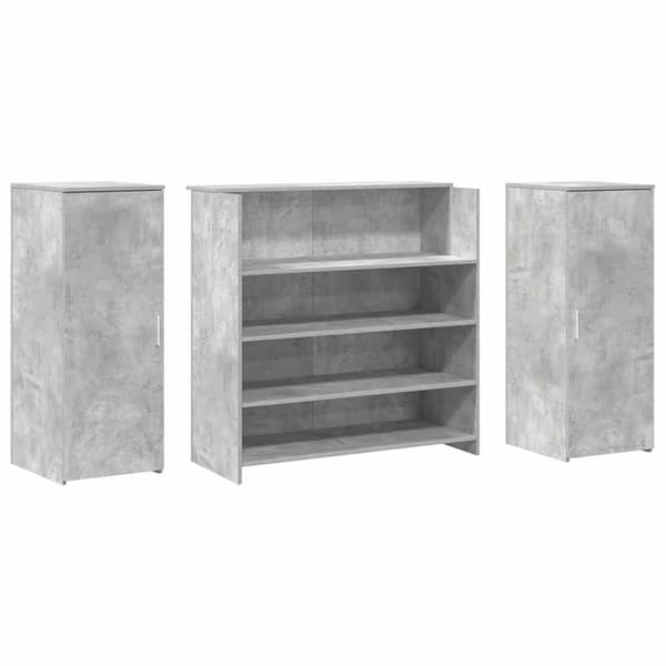 vidaXL Receptionsdisk betonggrå 180x50x103,5 cm konstruerat trä Grå