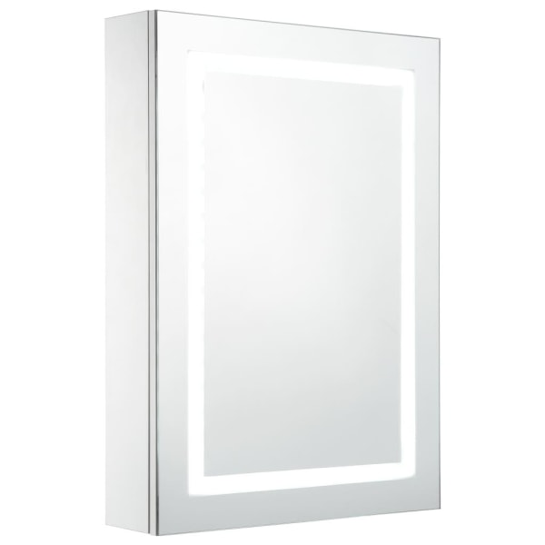 vidaXL Badrumsskåp med spegel LED 50x13x70 cm Vit