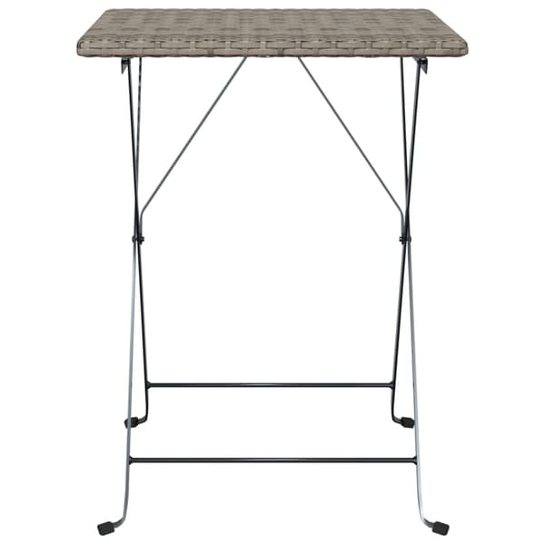 vidaXL Hopfällbart cafébord grå 55x54x71 cm konstrotting Grå