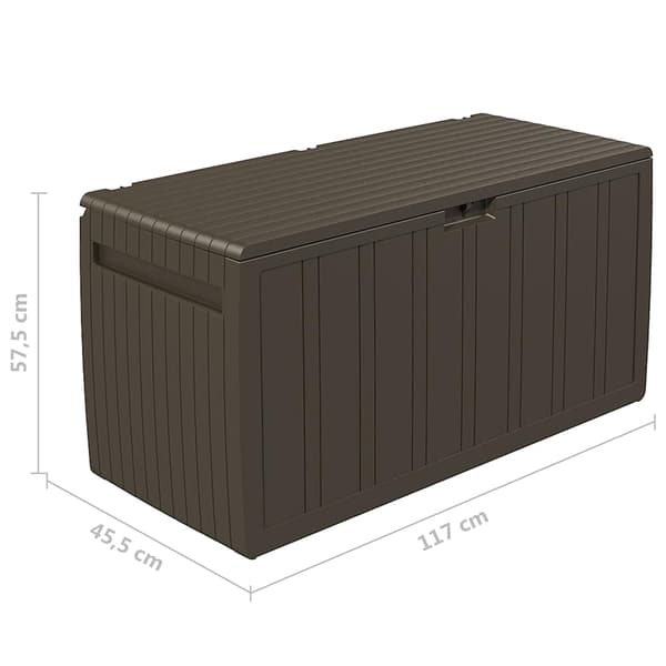 vidaXL Dynlåda brun 117x45,5x57,5 cm 270 L Brun