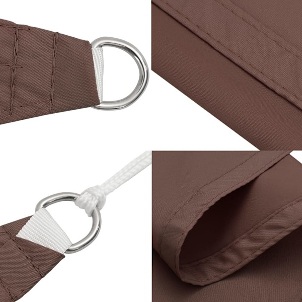 vidaXL Solsegel oxfordtyg trekantigt 4x4x5,8 m brun Brun