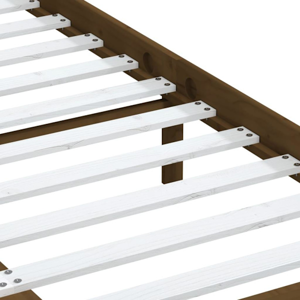 vidaXL Sängram honungsbrun massiv furu 120x200 cm Brun