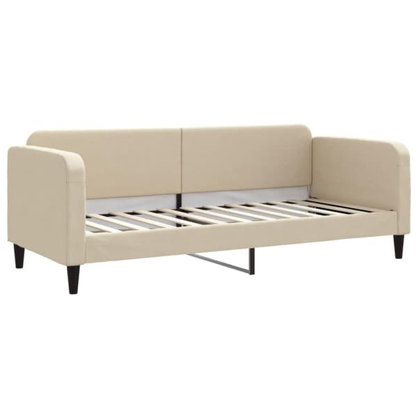 vidaXL Dagbädd gräddvit 80x200 cm tyg Kräm