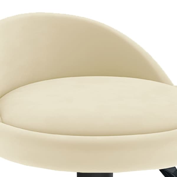 vidaXL Barstolar 2 st gräddvit sammet Creme