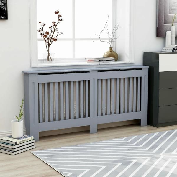 vidaXL Elementskydd antracit 172x19x81,5 cm MDF Antracit