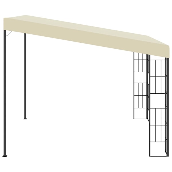vidaXL Väggmonterad paviljong 3x3 m gräddvit tyg Creme