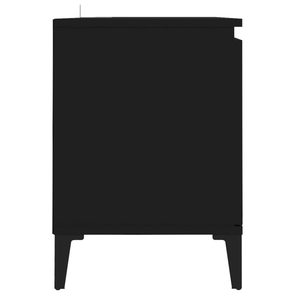 vidaXL TV-bänk med metallben svart 103,5x35x50 cm Svart
