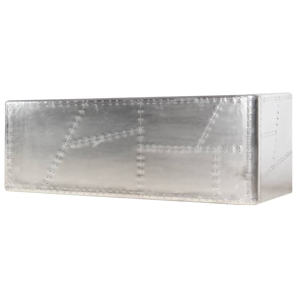 vidaXL Skrivbord flygplansdesign silver 112x50x76 cm metall Silver